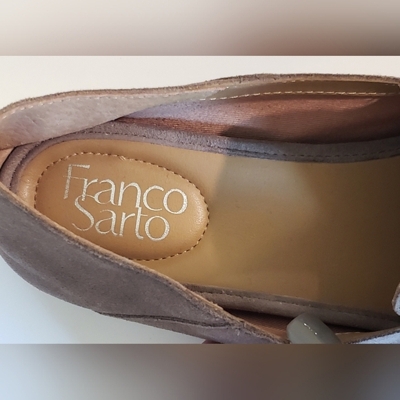 Franco Sarto Leather Suede Haylee Loafers Size 8 Light Brown Light Mocha - Picture 5 of 14